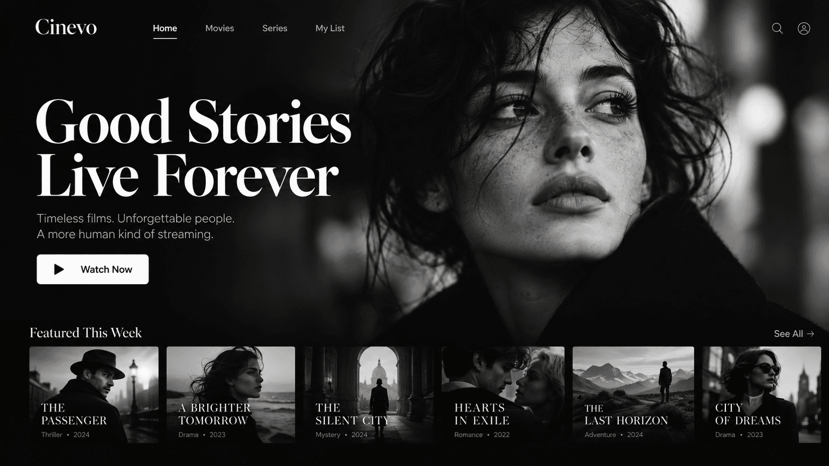 Cinevo website preview